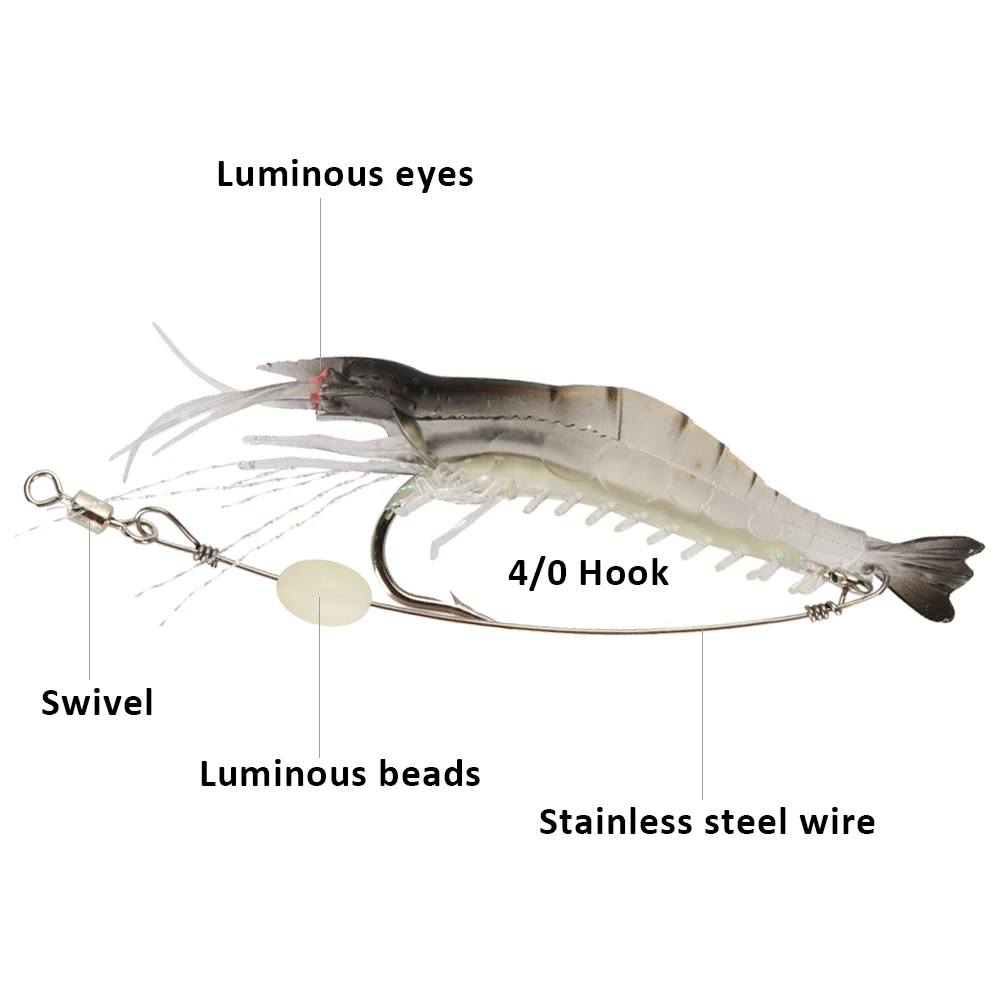 Goture Silicon Shrimp Fishing  - Fishing Lure Soft Plastic recension och pris